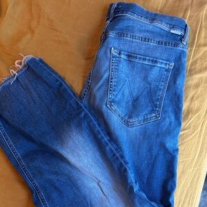 MOTHER Blue Jeans the Maverick cuff